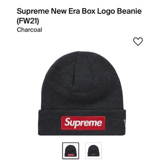 シュプリーム(Supreme)のSupreme New Era Box Logo Beanie チャコール(ニット帽/ビーニー)