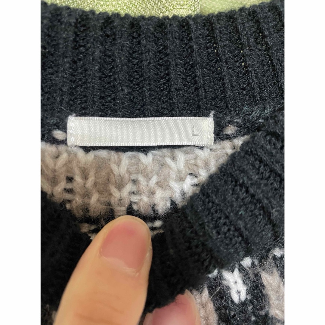 GU(ジーユー)の【GU】即完　ノルディック柄ニットセーター　サイズL メンズのトップス(ニット/セーター)の商品写真