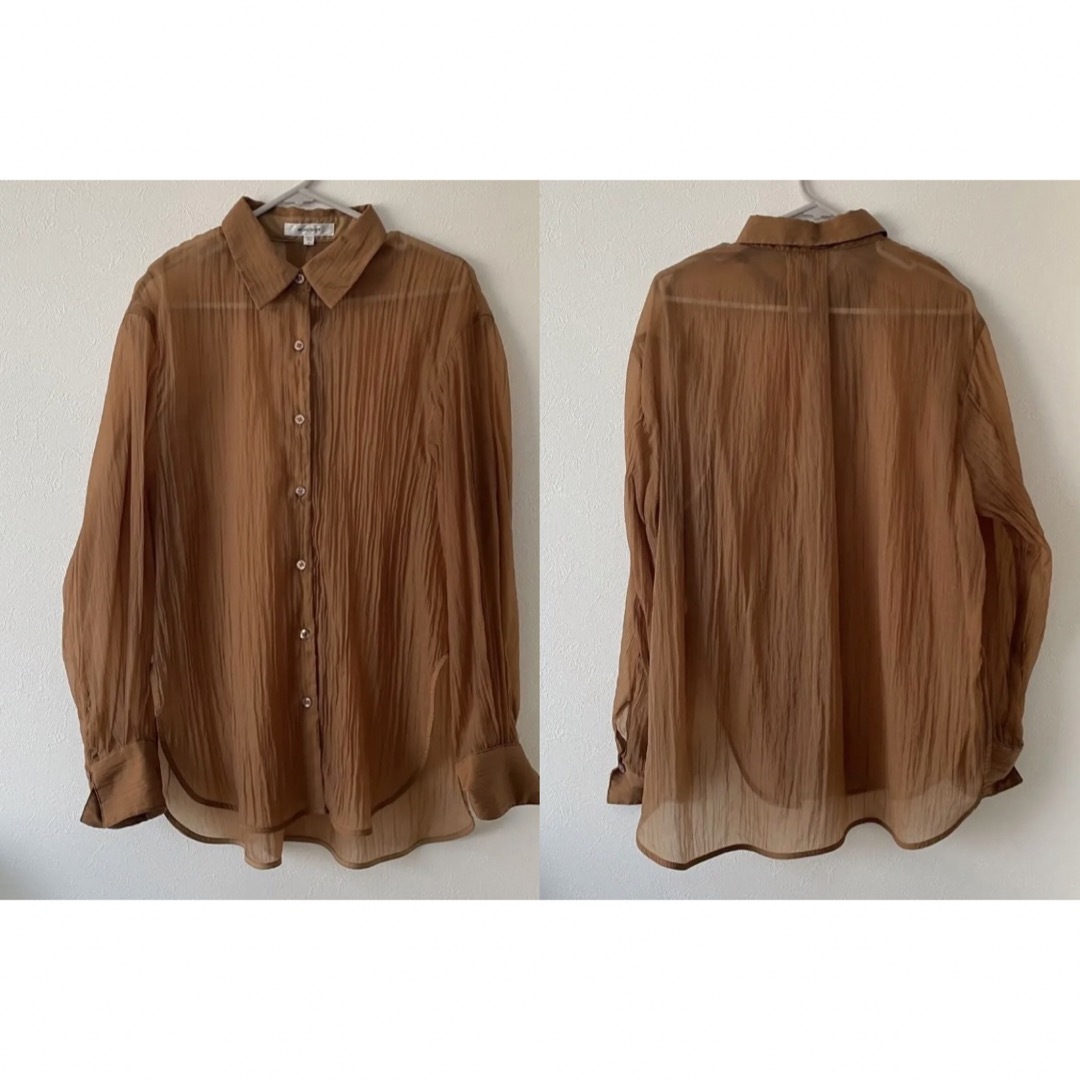 moussy(マウジー)のMOUSSY WRINKLE SHEER シャツ レディースのトップス(シャツ/ブラウス(長袖/七分))の商品写真