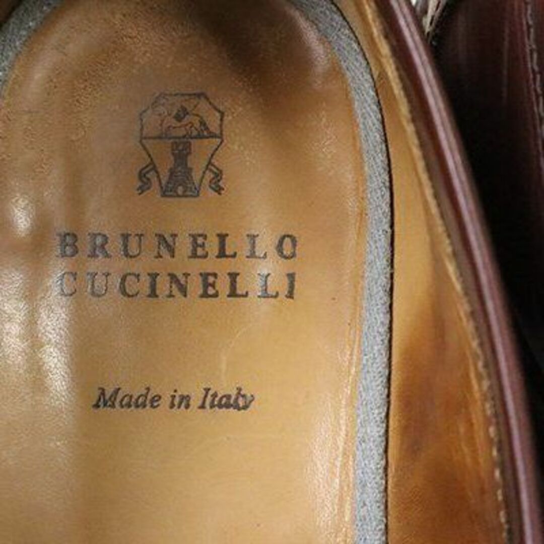 BRUNELLO CUCINELLI(ブルネロクチネリ)のBRUNELLO CUCINELLI レザータッセルローファー ブラウン 44 メンズの靴/シューズ(ドレス/ビジネス)の商品写真