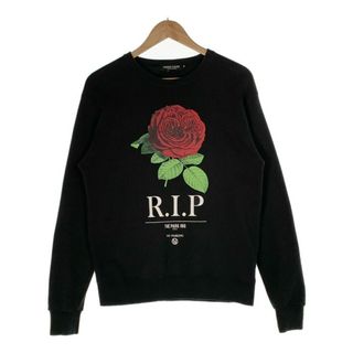 アンダーカバー(UNDERCOVER)のUNDERCOVER アンダーカバー R.I.P ローズプリント クルーネックスウェットトレーナー ブラック Size M(スウェット)