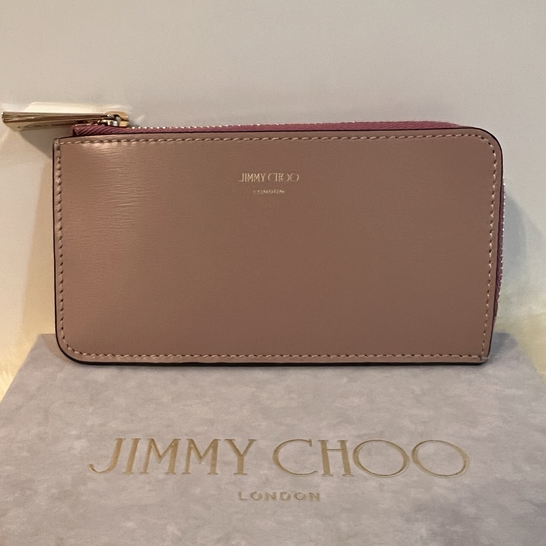 新品　Jimmychoo フラグメントケース　ピンク×ベージュ♡財布