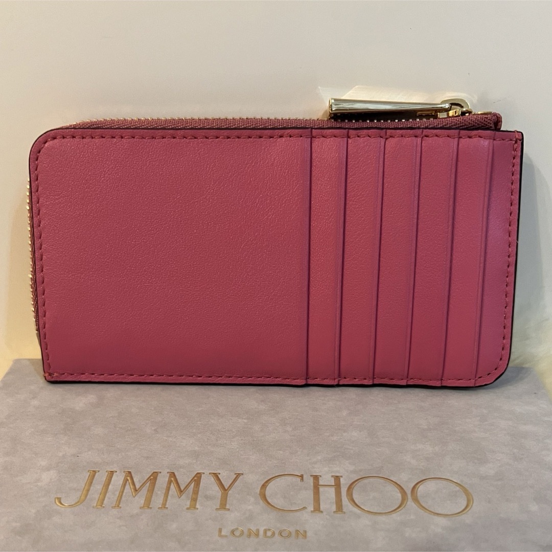 JIMMY CHOO(ジミーチュウ)の新品　Jimmychoo フラグメントケース　ピンク×ベージュ♡ レディースのファッション小物(財布)の商品写真