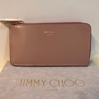 ジミーチュウ(JIMMY CHOO)の新品　Jimmychoo フラグメントケース　ピンク×ベージュ♡(財布)