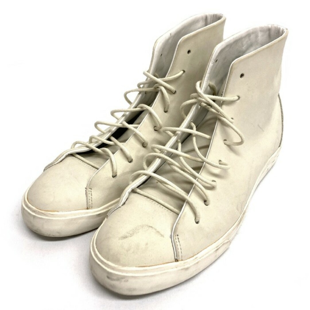 ★saturdays nyc ハイカットレザースニーカー ホワイト 28cm メンズの靴/シューズ(スニーカー)の商品写真