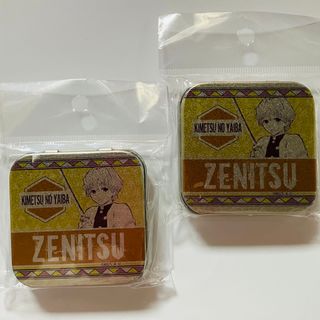 キメツノヤイバ(鬼滅の刃)の新品2個セット ミニブリキケース 鬼滅の刃 我妻善逸 ※かすれはデザインです(キャラクターグッズ)