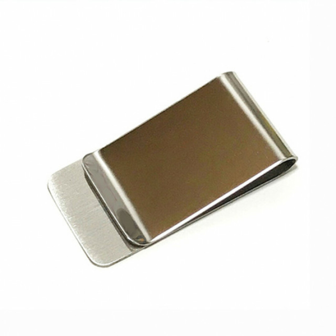2個セット!!　マネークリップ ステンレス製 シンプル ミニ財布 シルバー  メンズのファッション小物(マネークリップ)の商品写真