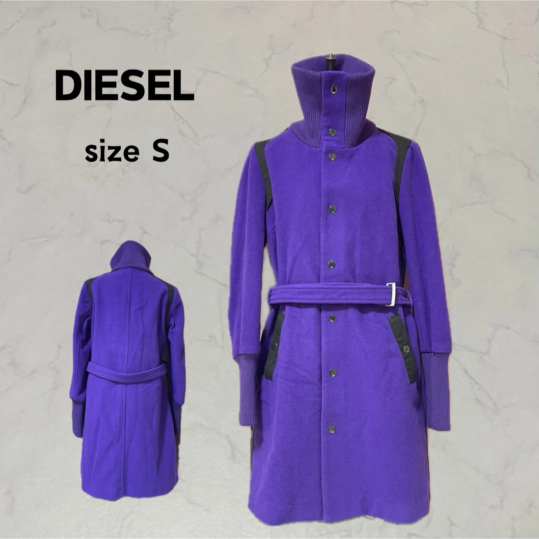 DIESEL(ディーゼル)の【美品】DIESEL リブタートルコート レディースのジャケット/アウター(ロングコート)の商品写真