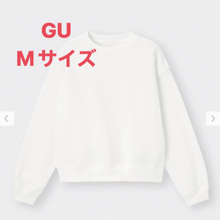 ジーユー(GU)のGU スウェットプルオーバー　白　Mサイズ(トレーナー/スウェット)