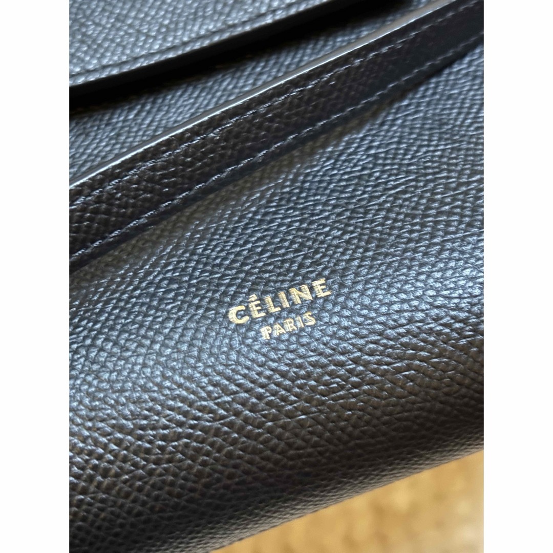 celine(セリーヌ)のCELINE セリーヌ ベルトバッグ ナノ グレインドカーフ ブラック レディースのバッグ(ショルダーバッグ)の商品写真