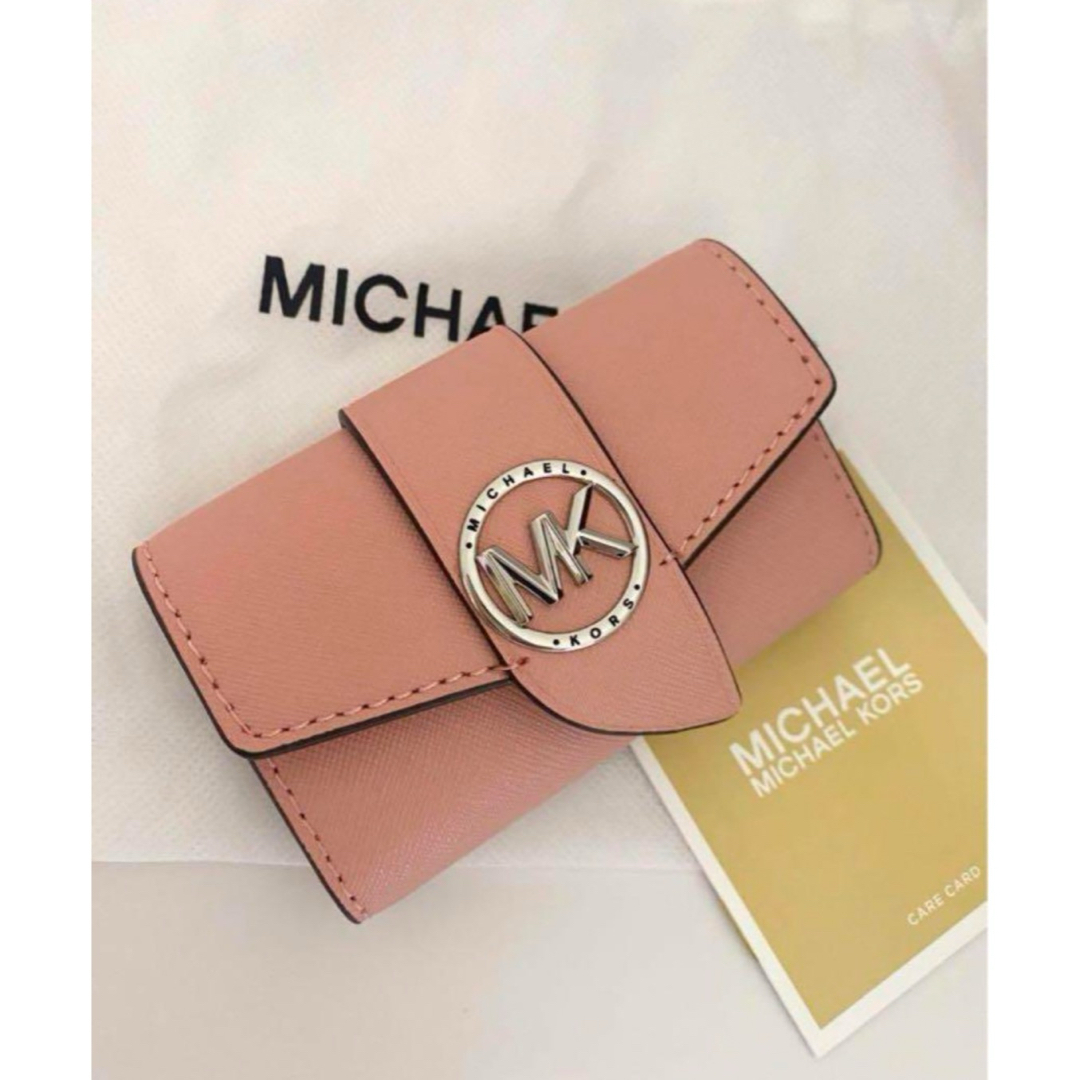 Michael Kors(マイケルコース)のマイケルコース コインケース＆キーリング付キーケース ローズピンク系ショッパー付 レディースのファッション小物(キーケース)の商品写真