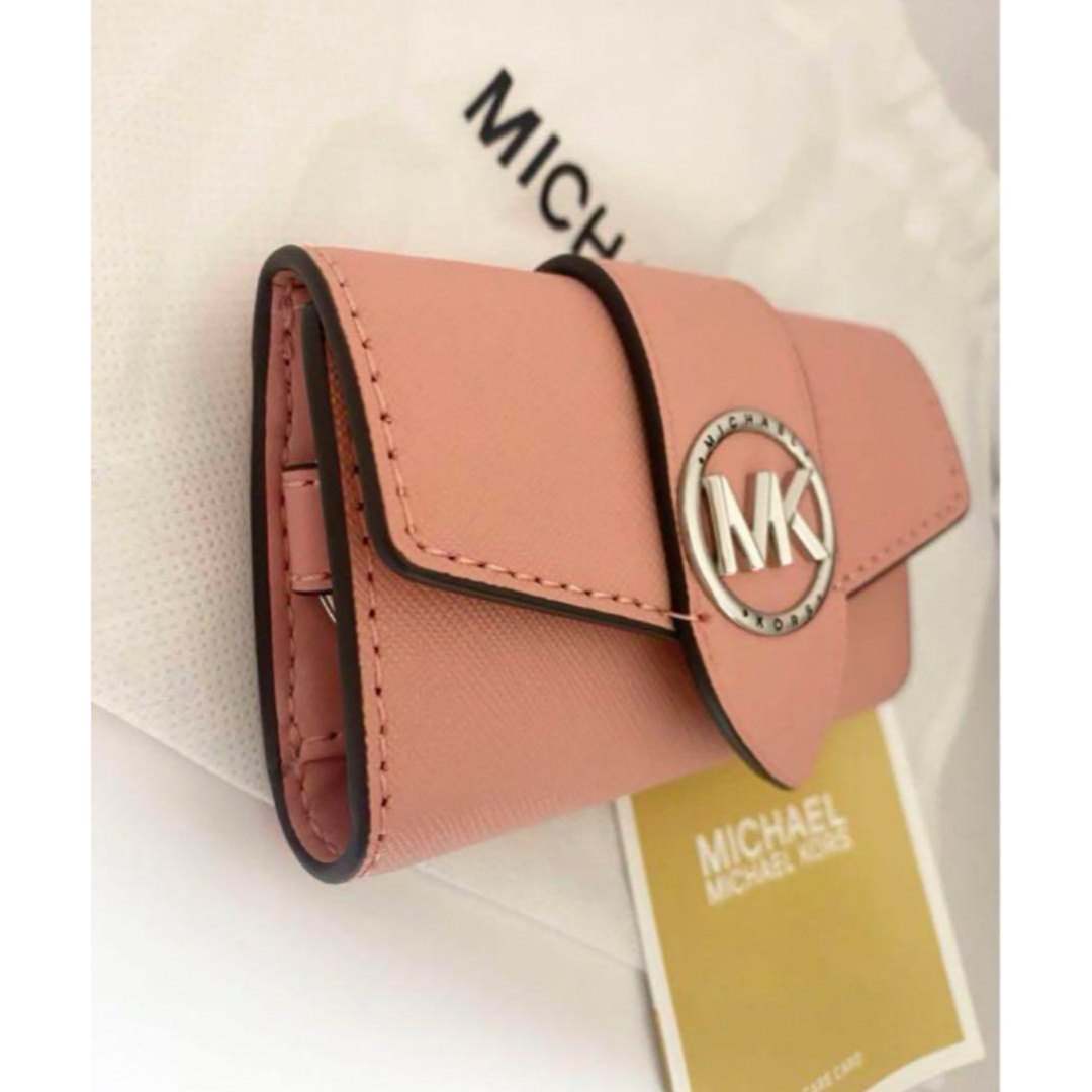 Michael Kors(マイケルコース)のマイケルコース コインケース＆キーリング付キーケース ローズピンク系ショッパー付 レディースのファッション小物(キーケース)の商品写真