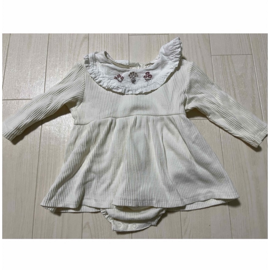 女の子長袖ロンパース 80サイズ 6点セット キッズ/ベビー/マタニティのベビー服(~85cm)(ロンパース)の商品写真