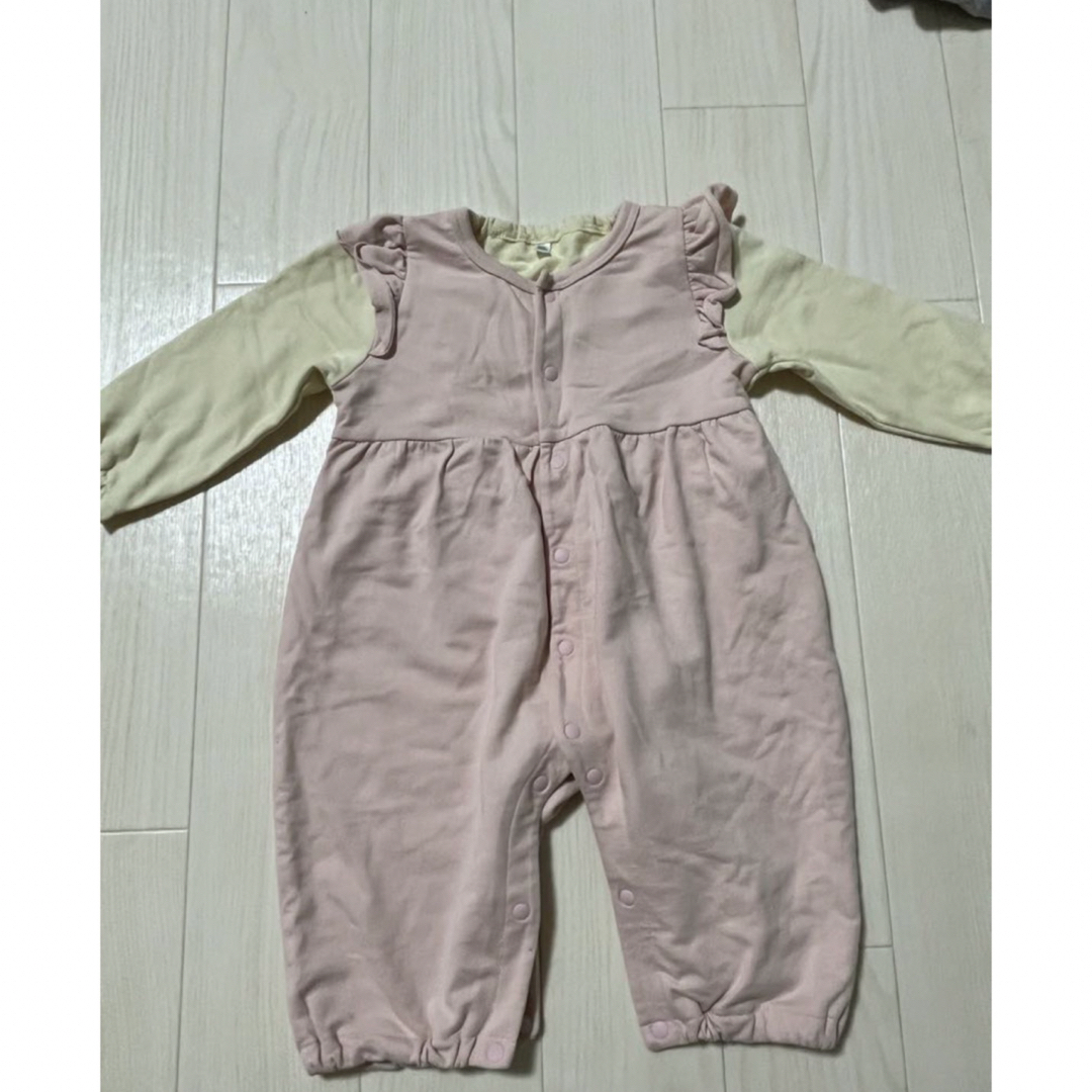 女の子長袖ロンパース 80サイズ 6点セット キッズ/ベビー/マタニティのベビー服(~85cm)(ロンパース)の商品写真