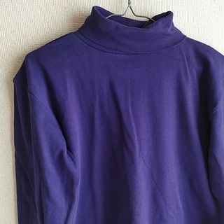 古着 Jos.A.Bank　タートルネック　Tシャツ　紫　Mサイズ(Tシャツ(長袖/七分))