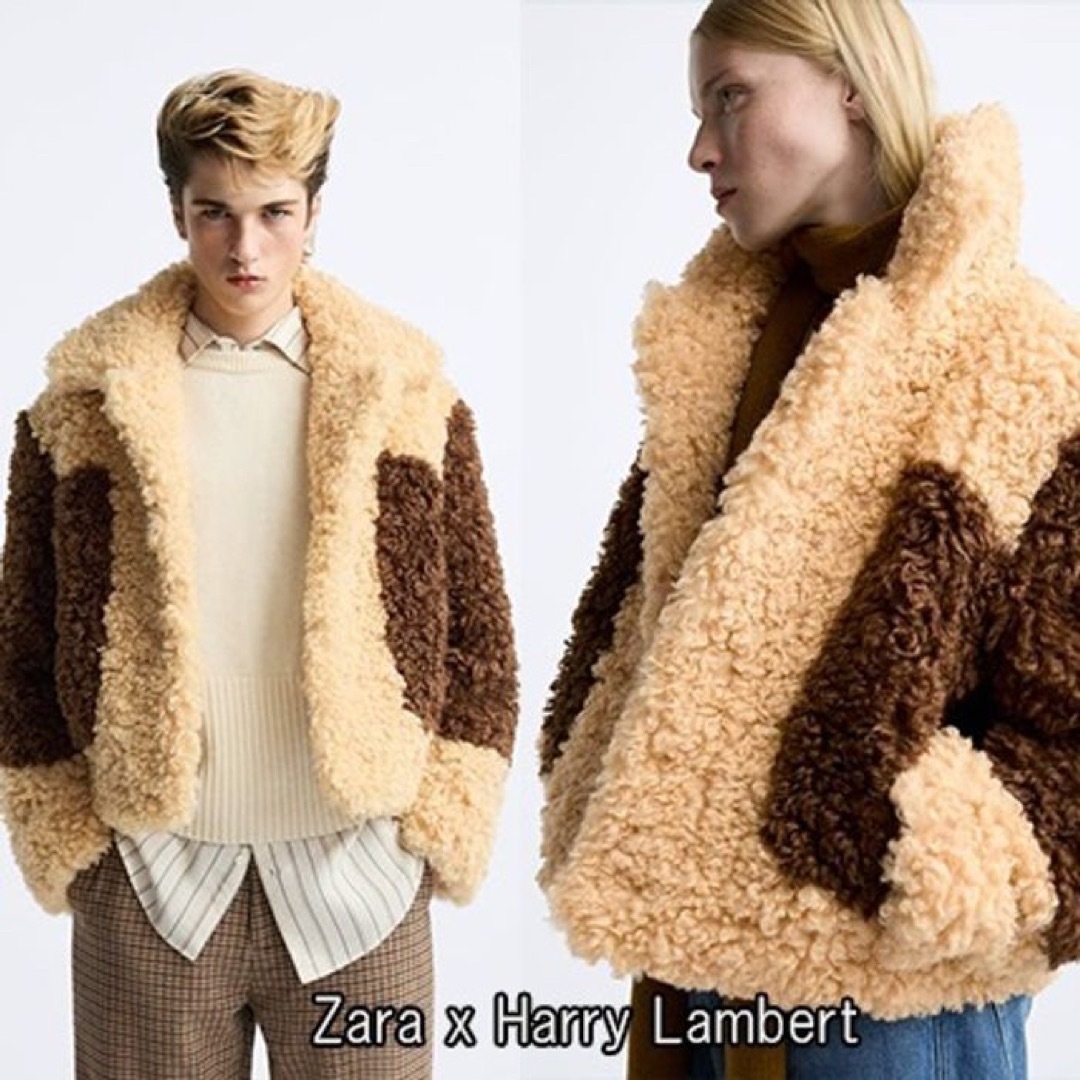 ZARA】フェイクファージャケットXハリー・ランバート ZARA】フェイクファージャケットXハリー・ランバート
