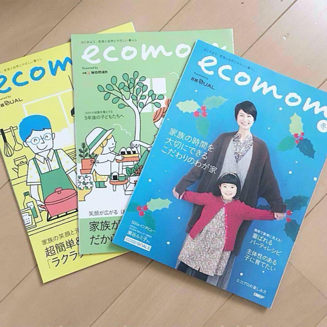 ecomom 冬＆夏 3冊セット♪ エコマム　家事・育児・生活・節約　エコマム エンタメ/ホビーの雑誌(結婚/出産/子育て)の商品写真