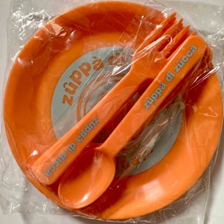 ズッパディズッカ(Zuppa di Zucca)の新品未使用 zuppa di zucca 3×皿とスプーンとフォーク ノベルティ(カトラリー/箸)