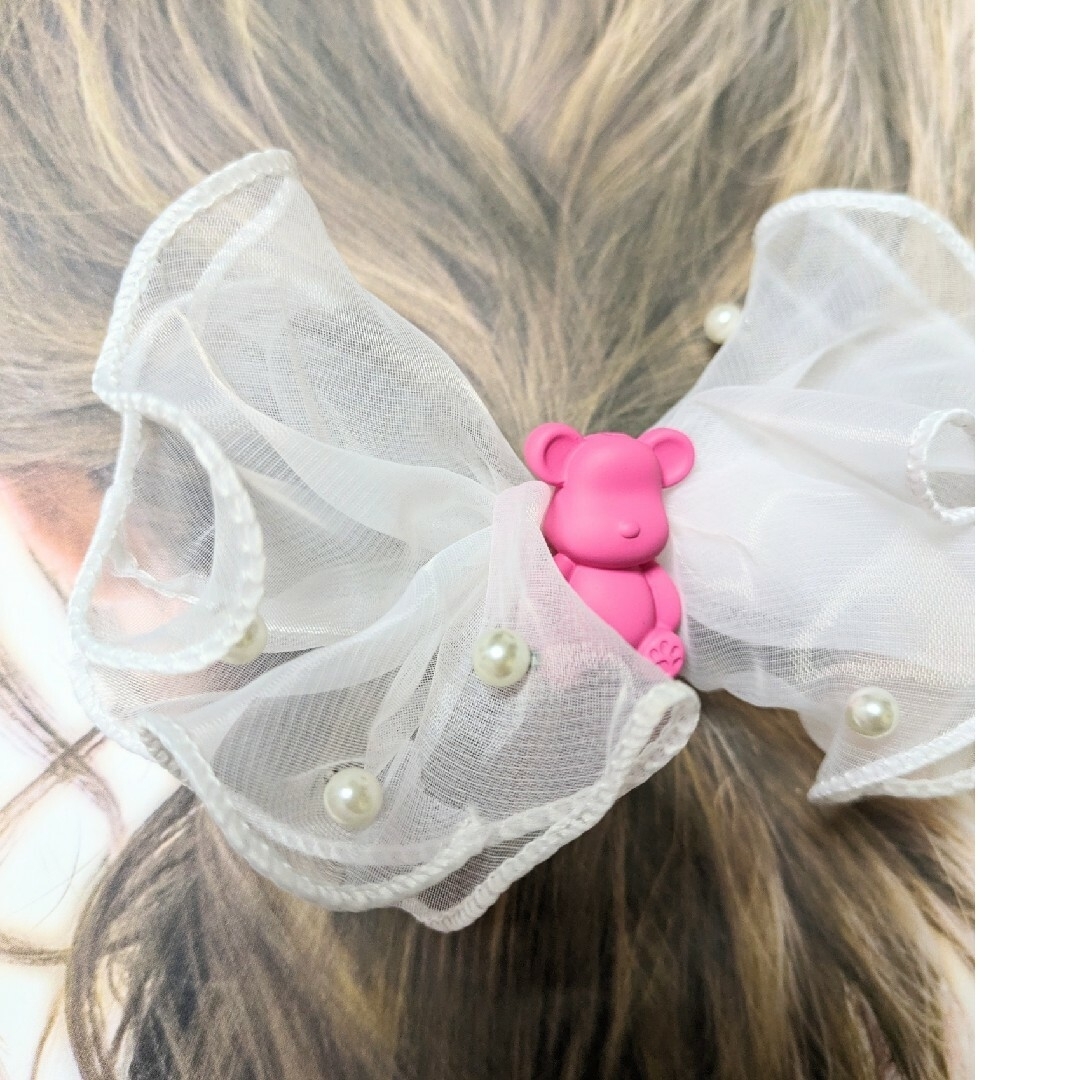 No.1154　ポニーフック　2点セット ハンドメイドのアクセサリー(ヘアアクセサリー)の商品写真