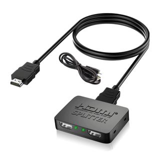 分配器 1入力2出力 [2024アップグレード版] HDMI 2画面 同時出力 (映像用ケーブル)