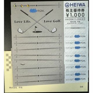 平和 HEIWA 株主優待券 8000円分 最新(その他)