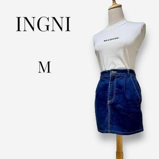 イング(INGNI)の【大人気アイテム◎】INGNI デニムタイトスカート　M　ブルー　ミニ(ミニスカート)