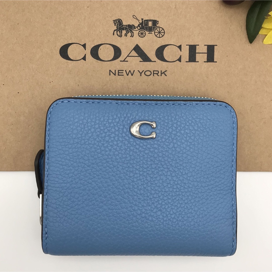 COACH 財布 ★大人気★ ビルフォールド ウォレット シルバー プール 新品レディース