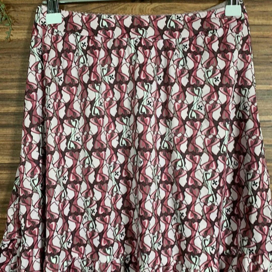 LYON(リヨン)のLYON リヨン スカート フリーサイズ 紫 パープル 花柄 レディースのスカート(ひざ丈スカート)の商品写真
