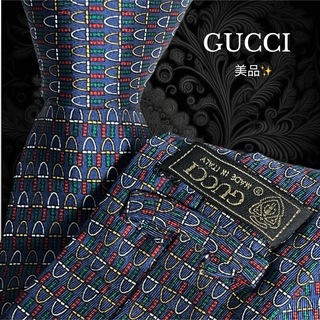 グッチ(Gucci)の美品 GUCCI オールドグッチ レア品 イタリア製 ワンポイントGG(ネクタイ)
