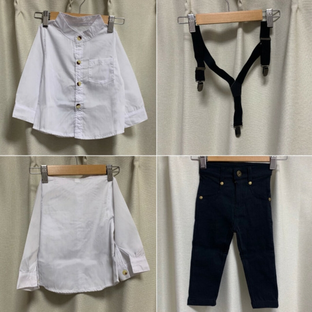 ベビー服 キッズ 80 フォーマル スーツ パンツ セット販売 お洒落 無地 キッズ/ベビー/マタニティのベビー服(~85cm)(セレモニードレス/スーツ)の商品写真