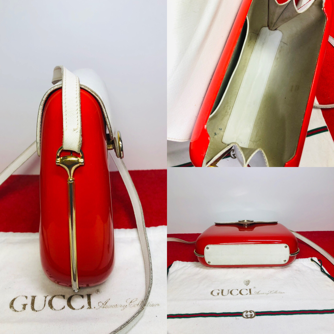 Gucci(グッチ)の 【美品】☆OLD GUCCI ホースビット ロゴ レザー ショルダー バッグ  レディースのバッグ(ショルダーバッグ)の商品写真