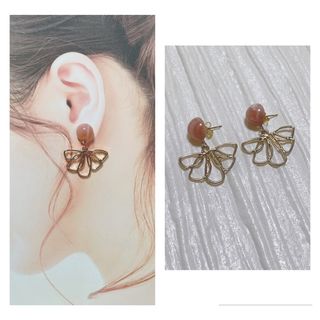 13.ハーフフラワー　ピアス(ピアス)