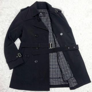 バーバリーブラックレーベル(BURBERRY BLACK LABEL)の美品 L バーバリーブラックレーベル トレンチ 中綿 ライナー 黒(トレンチコート)