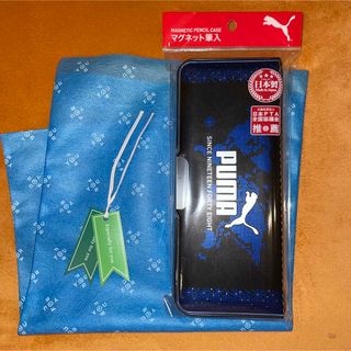 プーマ(PUMA)のプーマ　PUMA  筆箱　両開き ピッタントン  黒　青(ペンケース/筆箱)