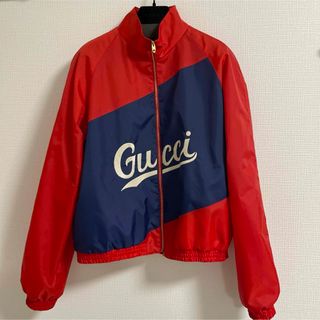 グッチ(Gucci)のGUCCI グッチ　ナイロンジャケット　レッド　46　BTS  正規品(ナイロンジャケット)