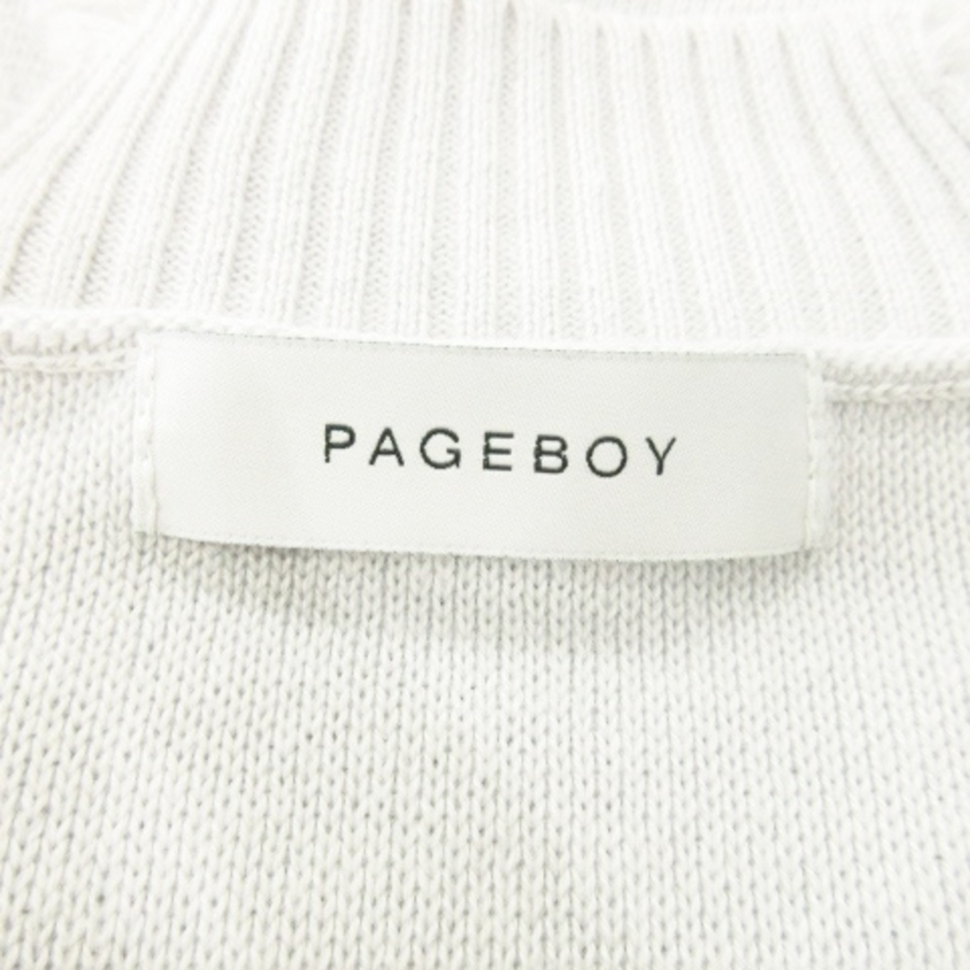 PAGEBOY(ページボーイ)のページボーイ ニット セーター Vネック 長袖 ダメージ加工 F グレー レディースのトップス(ニット/セーター)の商品写真