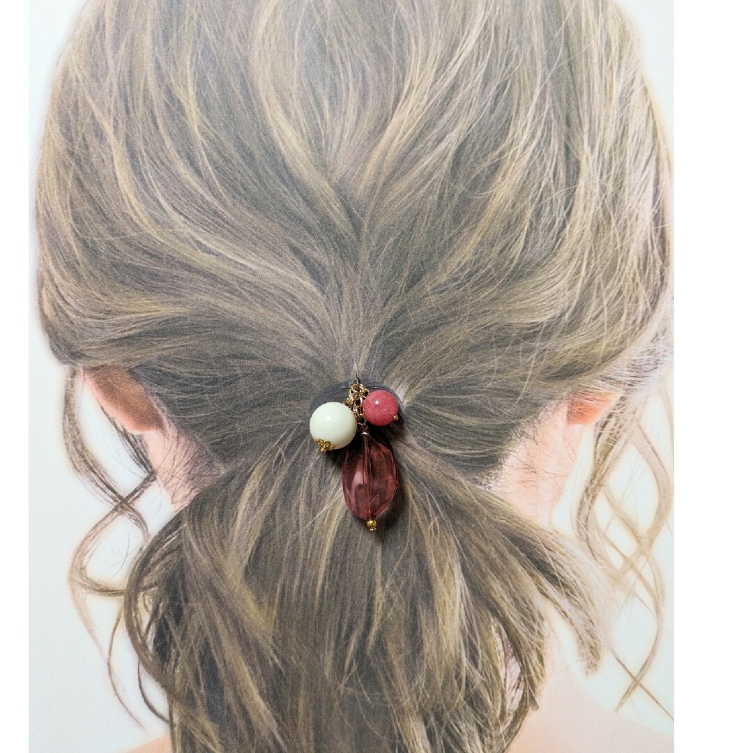 No.1155　ポニーフック　2点セット ハンドメイドのアクセサリー(ヘアアクセサリー)の商品写真