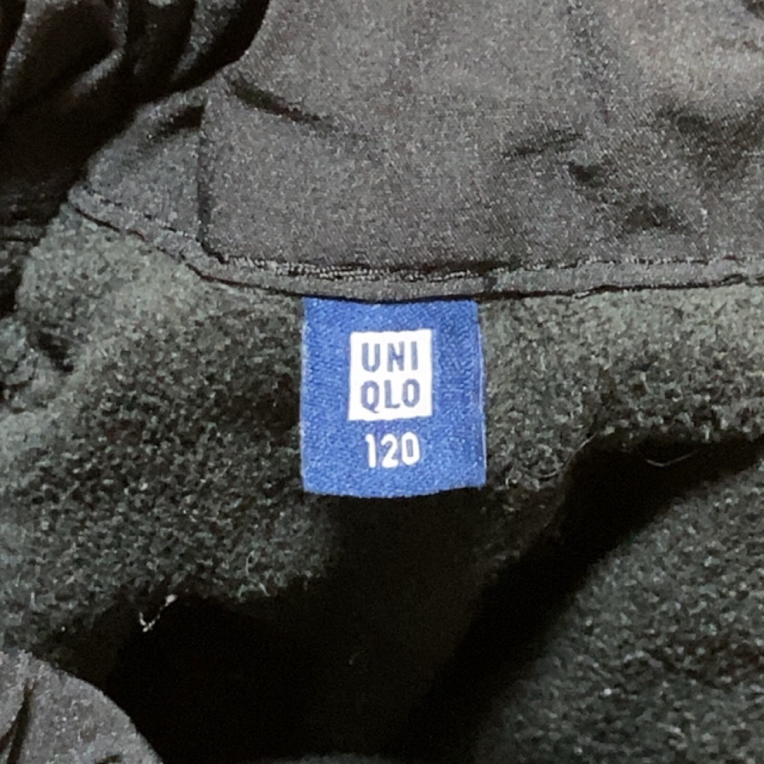 UNIQLO(ユニクロ)のキッズ　ユニクロ　裏フリース防寒パンツ　黒　サイズ120 キッズ/ベビー/マタニティのキッズ服男の子用(90cm~)(パンツ/スパッツ)の商品写真