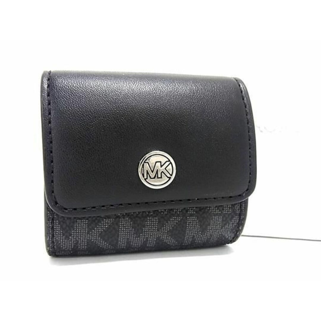 Michael Kors(マイケルコース)の■新品■未使用■ MICHAEL KORS マイケルコース MK柄 PVC×レザー キーリング キーホルダー チャーム レディース ブラック系 AT2769  レディースのアクセサリー(その他)の商品写真