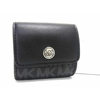 マイケルコース(Michael Kors)の■新品■未使用■ MICHAEL KORS マイケルコース MK柄 PVC×レザー キーリング キーホルダー チャーム レディース ブラック系 AT2769 (その他)