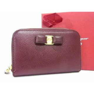 サルヴァトーレフェラガモ(Salvatore Ferragamo)の■新品■未使用■ Salvatore Ferragamo フェラガモ KM-22 D199 ヴァラリボン レザー コインケース 小銭入れ ワインレッド系 BI0442 (財布)