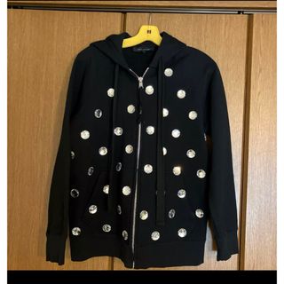 【新品タグ付き】MARC JACOBS ジップパーカー ビジュー ブラック