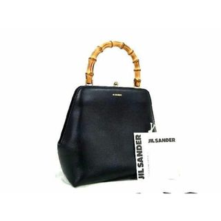 ジルサンダー(Jil Sander)の■極美品■ JIL SANDER ジルサンダー GOJI レザー がま口 ワンハンドル ハンドバッグ レディース ブラック系 AV4248 (その他)