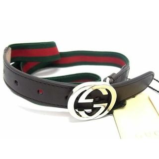 グッチ(Gucci)の■新品■未使用■ GUCCI グッチ 258155 214351 インターロッキングG シェリーライン ベルト レディース グリーン系×レッド系 AT5858 (ベルト)