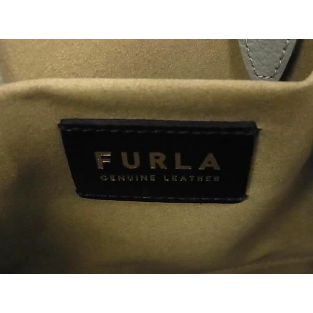 ■新品■未使用■ FURLA フルラ ネットミニ レザー 2WAY ハンドバッグ ショルダー レディース グレー系 AT4812