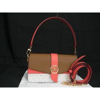 マイケルコース(Michael Kors)の■新品■未使用■ MICHAEL KORS マイケルコース MK柄 PVC×レザー 2WAY ハンドバッグ ショルダーバッグ ピンク系×アイボリー系 AT4781 (その他)