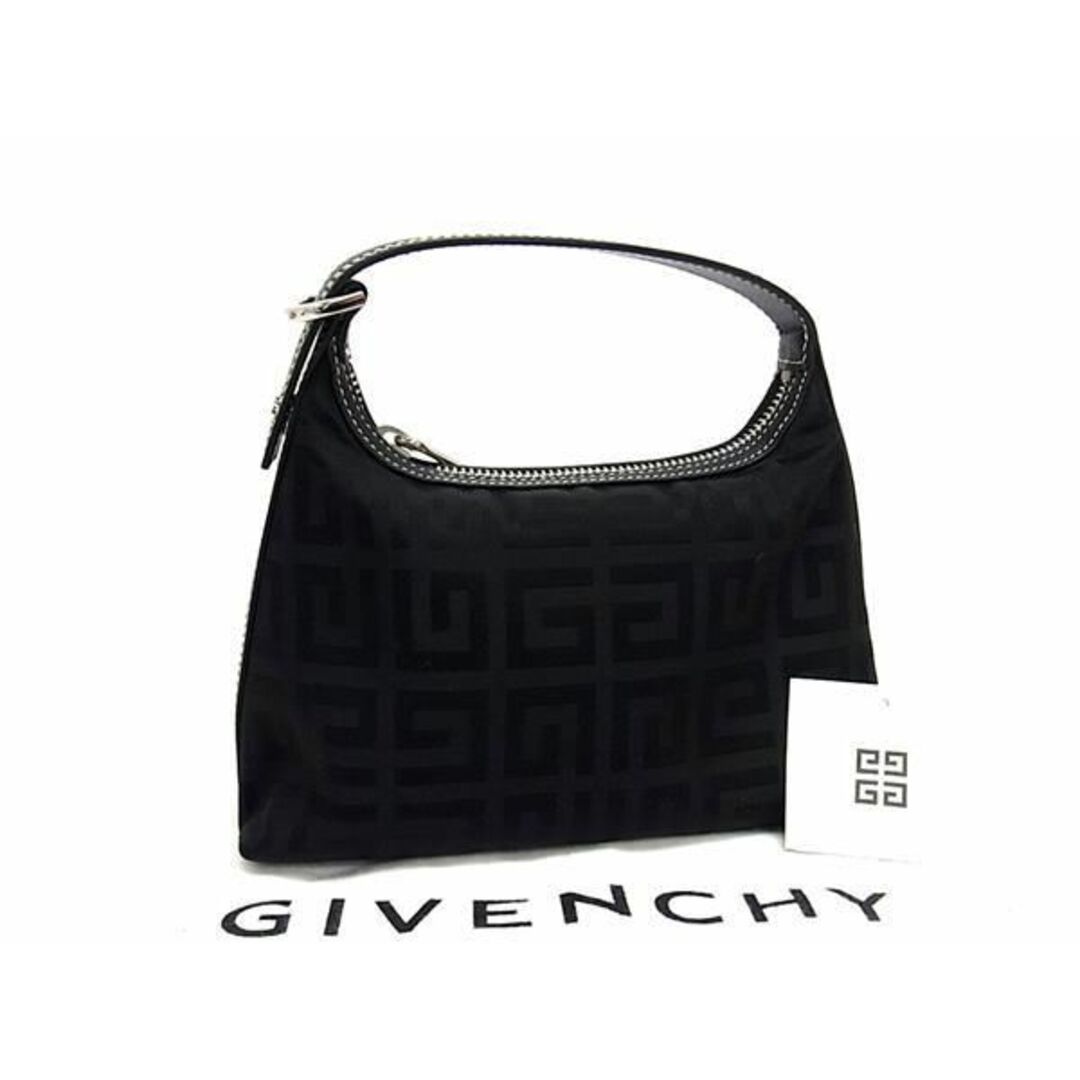 Aランクライン■極美品■ GIVENCHY ジバンシィ キャンバス ハンドバッグ ミニバッグ マルチポーチ レディース ブラック系 BG5977