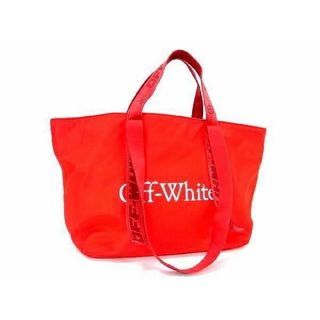 オフホワイト(OFF-WHITE)の■新品■未使用■ Off-White オフホワイト ナイロン 2WAY ショルダー トート ハンドバッグ 肩掛けかばん レッド系 AV4231 (トートバッグ)