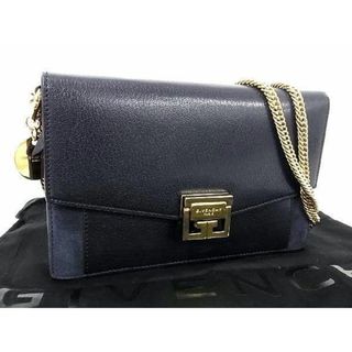 ジバンシィ(GIVENCHY)の■新品同様■ GIVENCHY ジバンシィ レザー チェーン クロスボディ ショルダーバッグ 斜め掛けかばん レディース ネイビー系 AV4251 (その他)