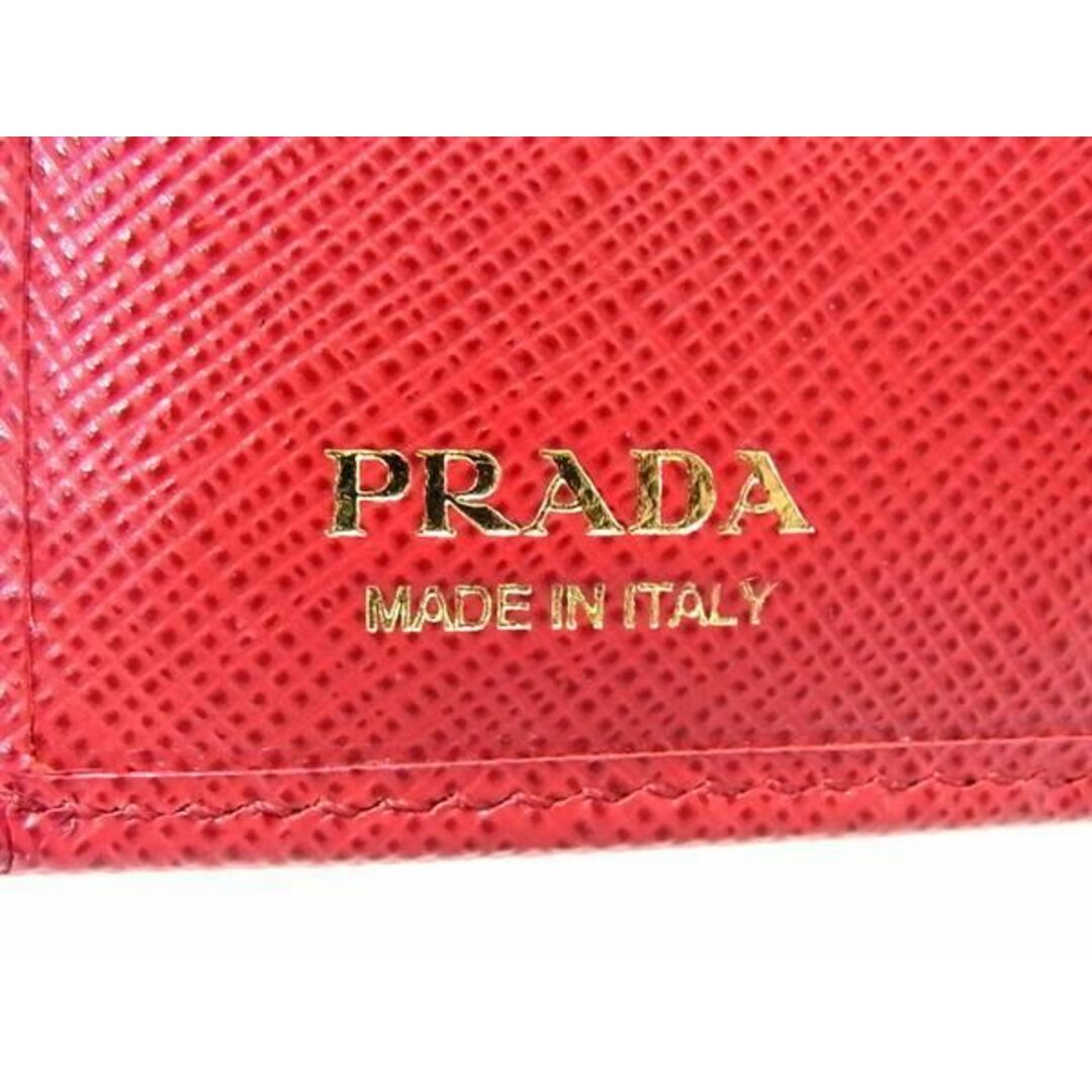 PRADA(プラダ)の■極美品■ PRADA プラダ 1MV204 サフィアーノレザー 二つ折り 財布 ウォレット レディース レッド系 AX0155  レディースのファッション小物(財布)の商品写真